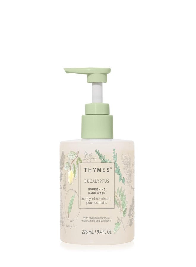 Thymes Nourishing Hand Wash - Liquid Hand Soap for Bathroom or Kitchen - Liquid Soap with Notes of Eucalyptus Oil, Lemon, Petitgrain, Bergamot, Lemongrass, & Lush Fir (Eucalyptus, 9.4 fl oz) - Image 1